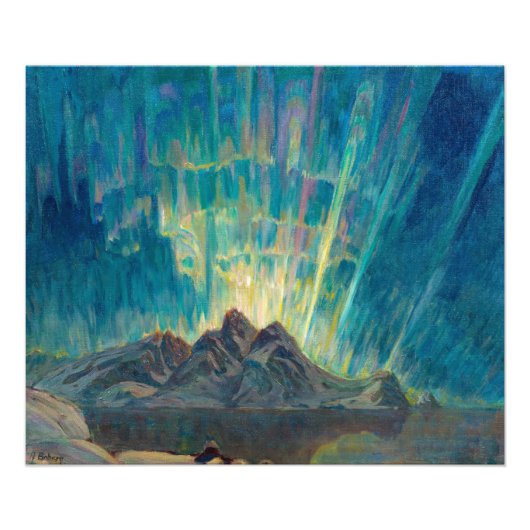 北ノルウェーのノーザンライトアンナ・ボベルグ フォトプリント            (正面)