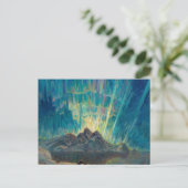 北ノルウェーのノーザンライトアンナ・ボベルグ ポストカード (スタンド正面)