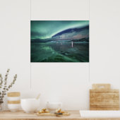 北ノルウェーオーロラナイト ポスター (キッチン)
