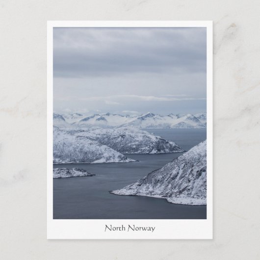 北ノルウェー北極景観 ポストカード (正面)