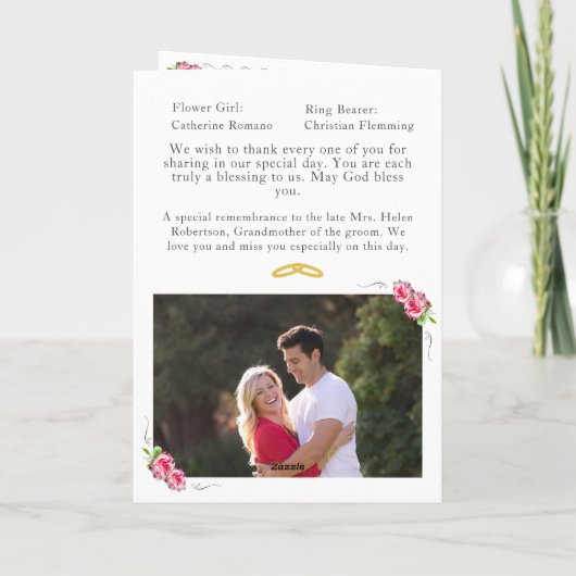 北バラ伝統的カソリッ結婚クス プログラム (裏面)