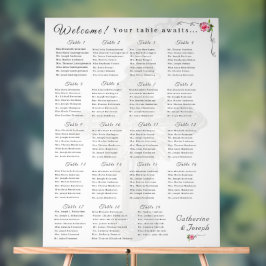 北バラ結婚カトリック座席表 アクリルサイン