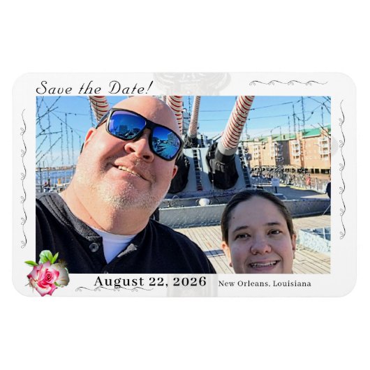 北バラ結婚カトリック マグネット (横)