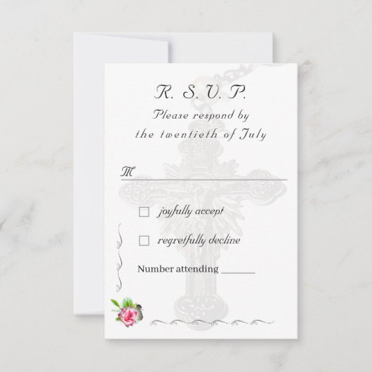 北バラ結婚カトリック 出欠カード (正面)