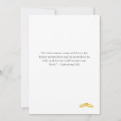 北バラ結婚カトリック 招待状 (裏面)