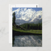 北パキスタンのフェアリー・メドウズのナンガ・パルバット ポストカード (正面/裏面)