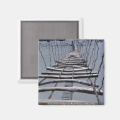 北パック川ハンザ川にかかる吊り橋 マグネット (正面/裏面)