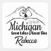 北パーソナライズされたミシガン州G.Lシール スクエアシール (正面)