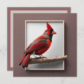 北パーソナライズされた(鳥)ショウジョウコウカンチョウバードノートカード ノートカード (正面/裏面)