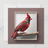 北パーソナライズされた(鳥)ショウジョウコウカンチョウバードノートカード ノートカード (正面)