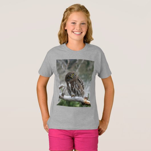 北ピグミフクロウ Tシャツ (正面フル)