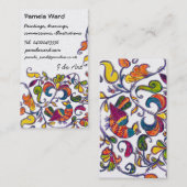 北フォークの鳥のプロファイルカード 名刺 (正面/裏面)