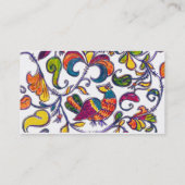 北フォークの鳥のプロファイルカード 名刺 (裏面)