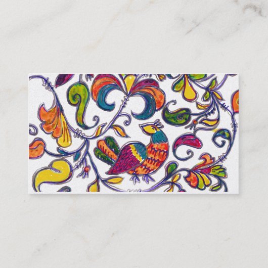 北フォークの鳥のプロファイルカード 名刺 (裏面)