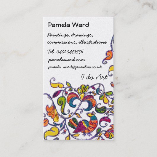 北フォークの鳥のプロファイルカード 名刺 (正面)