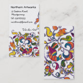 北フォークの鳥のプロファイルカード 名刺 (正面/裏面)