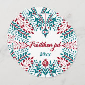 北フリジア語のクリスマス、フローイケン・ユール（楽しいクリスマス） シーズンカード (正面/裏面)