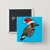 北フリッカーサンタクロース（黄色いシャフト） 缶バッジ (正面&裏面)