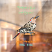 北フリッカ鳥の漫画イラストレーション ウィンドウサイン (シート2)