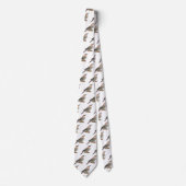 北フリッカ鳥の漫画イラストレーション ネクタイ (正面)