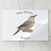 北フリッカ鳥の漫画イラストレーション ペーパーパッド (折り畳み)