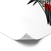 北フリッカ鳥の漫画イラストレーション ポスター (角)