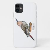 北フリッカ鳥の漫画イラストレーション Case-Mate iPhoneケース (裏面)