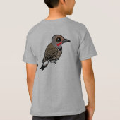 北フリッカ(赤い軸) Tシャツ (裏面)