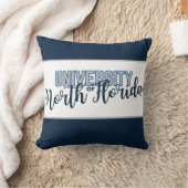 北フロリダ大学 – UNF Script Navy Blue クッション (ブランケット)