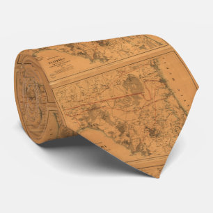 北フロリダ(1864年)のヴィンテージの地図 ネクタイ