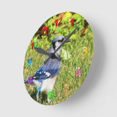 北ブルージェイ ラウンド壁時計 (傾斜)