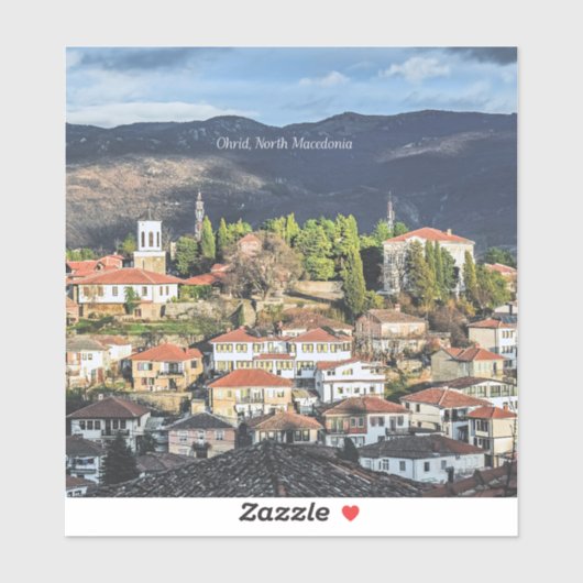 北マケドニアのオグリッドの絵のような写真。 シール (シート)