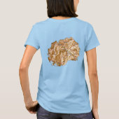 北マケドニアの旗と地図のTシャツ Tシャツ (裏面)