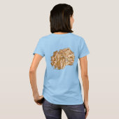 北マケドニアの旗と地図のTシャツ Tシャツ (裏面フル)