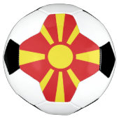 北マケドニアの旗 サッカーボール (回転)