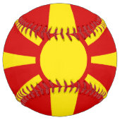 北マケドニアの旗 ソフトボール (裏面)