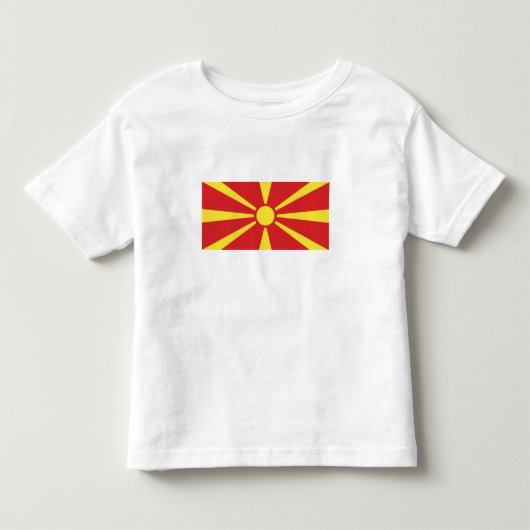 北マケドニアの旗 トドラーTシャツ (正面)