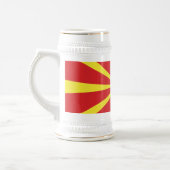 北マケドニアの旗 ビールジョッキ (左)