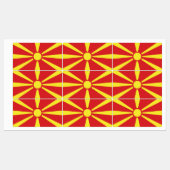 北マケドニアの旗 ラベル (シート)