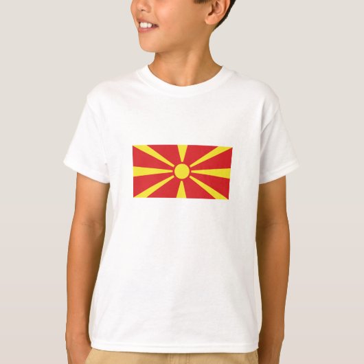 北マケドニアの旗 Tシャツ (正面)