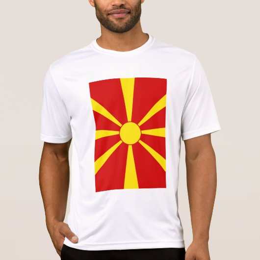 北マケドニアの旗 Tシャツ (正面)