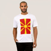 北マケドニアの旗 Tシャツ (正面フル)