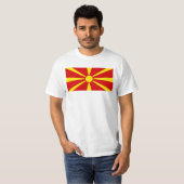 北マケドニアの旗 Tシャツ (正面フル)