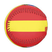 北マケドニア国旗と紋章愛国心 野球ボール (正面左)