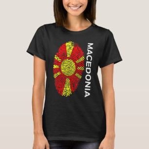 北マケドニア国旗のジャージー Tシャツ