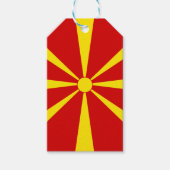 北マケドニア国旗 ギフトタグ (正面)