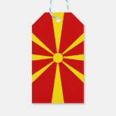 北マケドニア国旗 ギフトタグ (裏面)