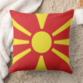 北マケドニア国旗 クッション (ブランケット)