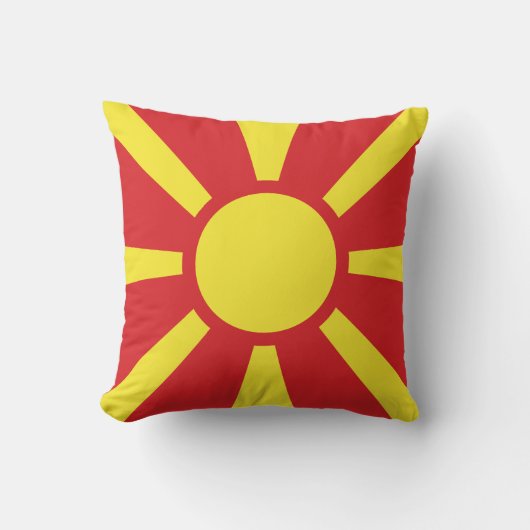 北マケドニア国旗 クッション (正面)