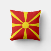 北マケドニア国旗 クッション (正面)